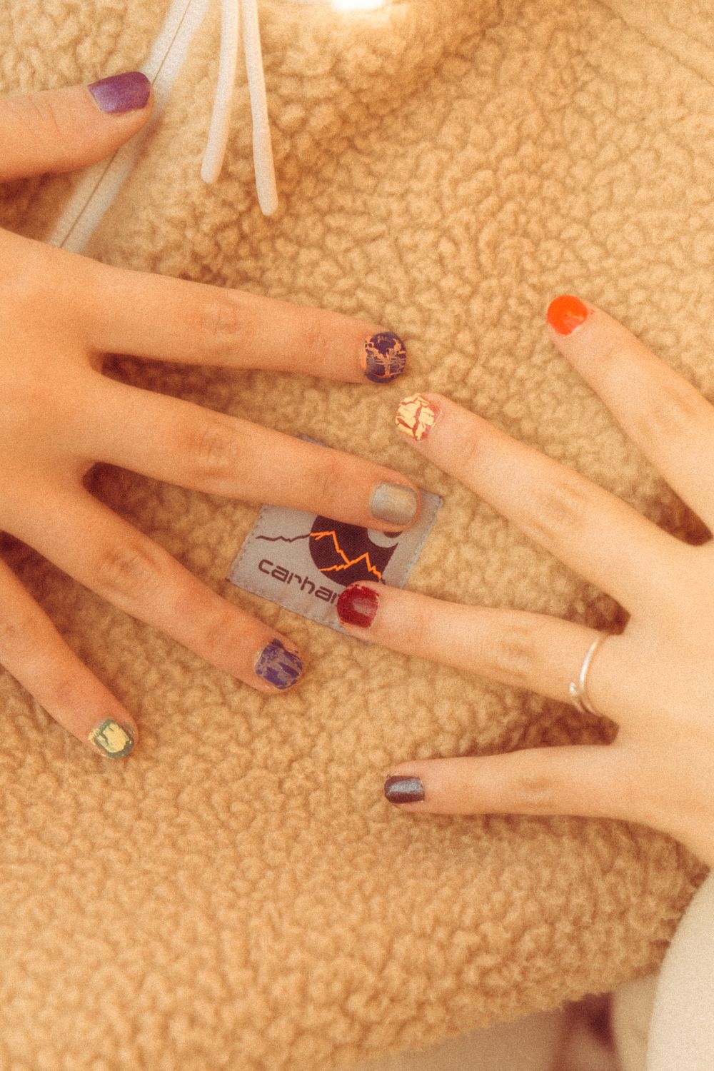 Colourful nail art design