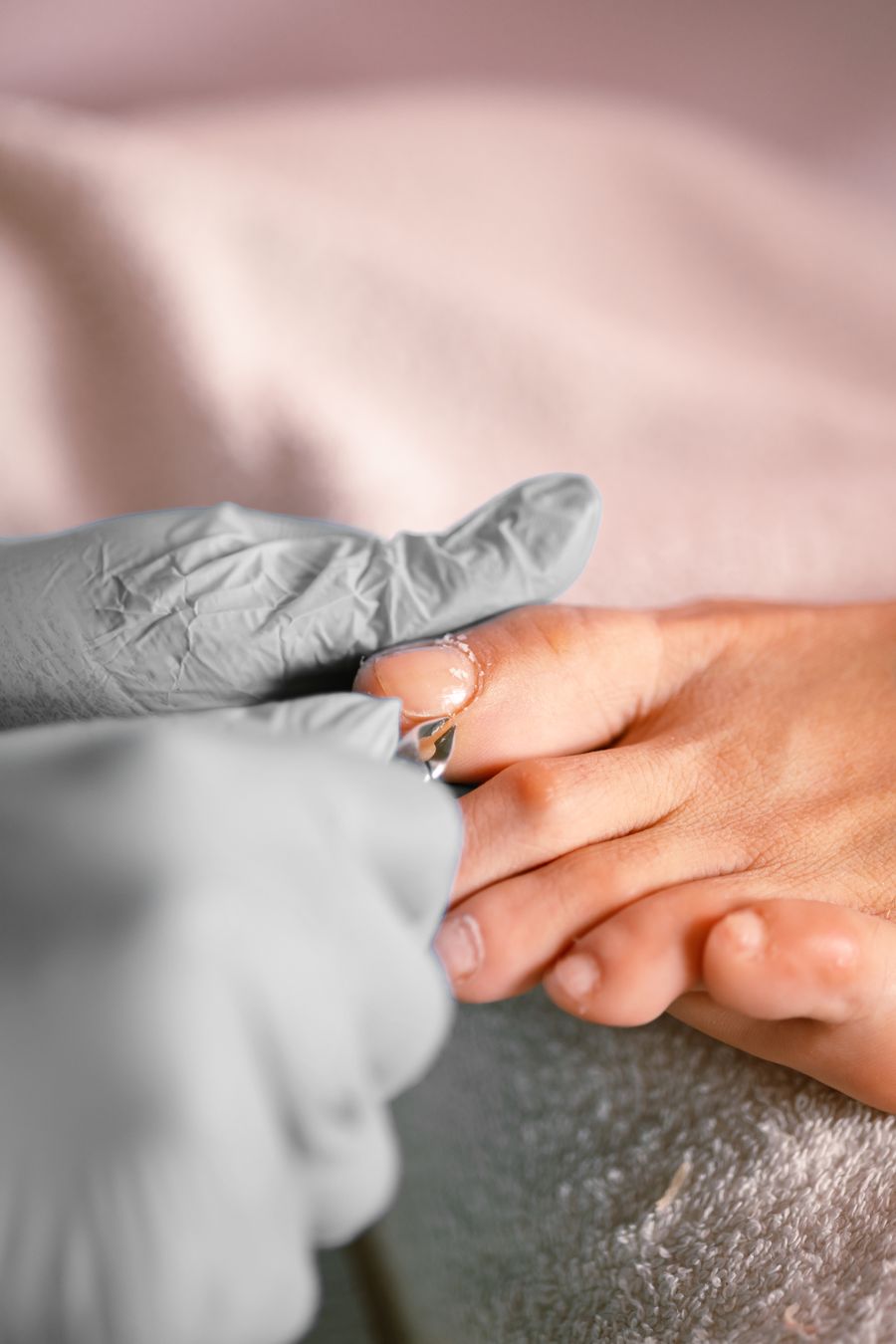 Close-up of a relaxing pedicure treatment